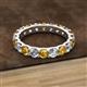 3 - Audrey 3.80 mm Citrine and Lab Grown Diamond U Prong Eternity Band 