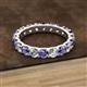 3 - Audrey 3.80 mm Iolite and Lab Grown Diamond U Prong Eternity Band 