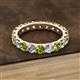 3 - Audrey 3.80 mm Peridot and Lab Grown Diamond U Prong Eternity Band 