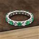 3 - Audrey 3.80 mm Emerald and Lab Grown Diamond U Prong Eternity Band 