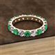 3 - Audrey 3.80 mm Emerald and Lab Grown Diamond U Prong Eternity Band 