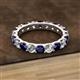 3 - Audrey 3.80 mm Blue and White Lab Grown Diamond U Prong Eternity Band 