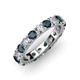 4 - Audrey 3.80 mm Blue and White Lab Grown Diamond U Prong Eternity Band 