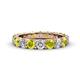 1 - Audrey 3.80 mm Yellow and White Lab Grown Diamond U Prong Eternity Band 