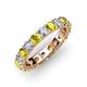 4 - Audrey 3.80 mm Yellow and White Lab Grown Diamond U Prong Eternity Band 