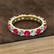 3 - Audrey 3.80 mm Ruby and Lab Grown Diamond U Prong Eternity Band 