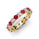 4 - Audrey 3.80 mm Ruby and Lab Grown Diamond U Prong Eternity Band 