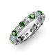 4 - Audrey 3.80 mm Green Garnet and Lab Grown Diamond U Prong Eternity Band 