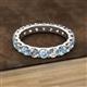 3 - Audrey 3.80 mm Aquamarine and Lab Grown Diamond U Prong Eternity Band 