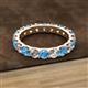 3 - Audrey 3.80 mm Blue Topaz and Lab Grown Diamond U Prong Eternity Band 