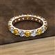 3 - Audrey 3.80 mm Citrine and Lab Grown Diamond U Prong Eternity Band 
