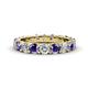 1 - Audrey 3.80 mm Iolite and Lab Grown Diamond U Prong Eternity Band 