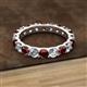 3 - Audrey 3.80 mm Red Garnet and Lab Grown Diamond U Prong Eternity Band 