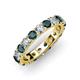 4 - Audrey 3.80 mm London Blue Topaz and Lab Grown Diamond U Prong Eternity Band 