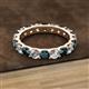 3 - Audrey 3.80 mm London Blue Topaz and Lab Grown Diamond U Prong Eternity Band 