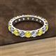 3 - Audrey 3.80 mm Yellow Sapphire and Lab Grown Diamond U Prong Eternity Band 