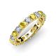 4 - Audrey 3.80 mm Yellow Sapphire and Lab Grown Diamond U Prong Eternity Band 