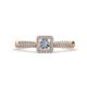 1 - Emily Classic 5.50 mm Princess Cut and Round Diamond Micro Pave Tapered Shank Halo Engagement Ring 