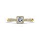 1 - Emily Classic 5.50 mm Princess Cut and Round Diamond Micro Pave Tapered Shank Halo Engagement Ring 