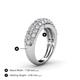 4 - Tiana 2 ctw Diamond Micro Pave Set Wedding Band 
