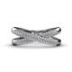 1 - Iryna 1/2 ctw Diamond Micro Pave Set Criss Cross Wedding Band 