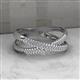 2 - Iryna 1/2 ctw Diamond Micro Pave Set Criss Cross Wedding Band 