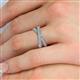 5 - Iryna 1/2 ctw Diamond Micro Pave Set Criss Cross Wedding Band 