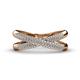 1 - Iryna 1/2 ctw Diamond Micro Pave Set Criss Cross Wedding Band 