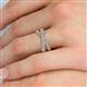 5 - Iryna 1/2 ctw Diamond Micro Pave Set Criss Cross Wedding Band 
