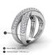 4 - Iryna 2 ctw Diamond Micro Pave Set Criss Cross Wedding Band 