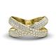 1 - Iryna 2 ctw Diamond Micro Pave Set Criss Cross Wedding Band 