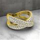 2 - Iryna 2 ctw Diamond Micro Pave Set Criss Cross Wedding Band 