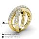 4 - Iryna 2 ctw Diamond Micro Pave Set Criss Cross Wedding Band 