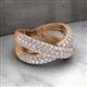 2 - Iryna 2 ctw Diamond Micro Pave Set Criss Cross Wedding Band 
