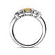 4 - Raea Citrine and Lab Grown Diamond Three Stone Engagement Ring 