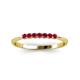 3 - Reina 2.00 mm Ruby 7 Stone Wedding Band 