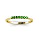 3 - Reina 2.00 mm Green Garnet 7 Stone Wedding Band 
