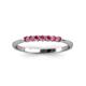3 - Reina 2.00 mm Pink Tourmaline 7 Stone Wedding Band 