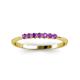 3 - Reina 2.00 mm Amethyst 7 Stone Wedding Band 