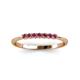 3 - Reina 2.00 mm Rhodolite Garnet 7 Stone Wedding Band 