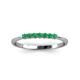 3 - Reina 2.00 mm Emerald 7 Stone Wedding Band 