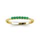 3 - Reina 2.00 mm Emerald 7 Stone Wedding Band 