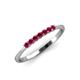 4 - Reina 2.00 mm Ruby 7 Stone Wedding Band 