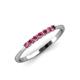 4 - Reina 2.00 mm Pink Tourmaline 7 Stone Wedding Band 