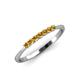 4 - Reina 2.00 mm Citrine 7 Stone Wedding Band 