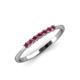 4 - Reina 2.00 mm Rhodolite Garnet 7 Stone Wedding Band 