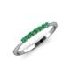 4 - Reina 2.00 mm Emerald 7 Stone Wedding Band 