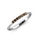 4 - Reina 2.00 mm Smoky Quartz 7 Stone Wedding Band 