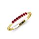 4 - Reina 2.00 mm Ruby 7 Stone Wedding Band 