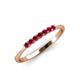4 - Reina 2.00 mm Ruby 7 Stone Wedding Band 